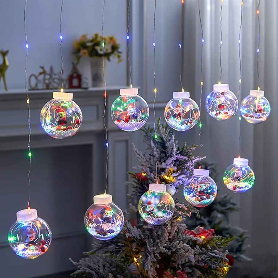 Quace Santa Wish Balls Curtain - Multicolour
